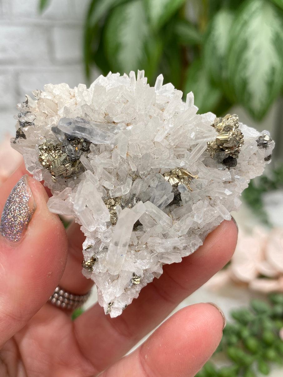 Peru Pyrite on Quartz