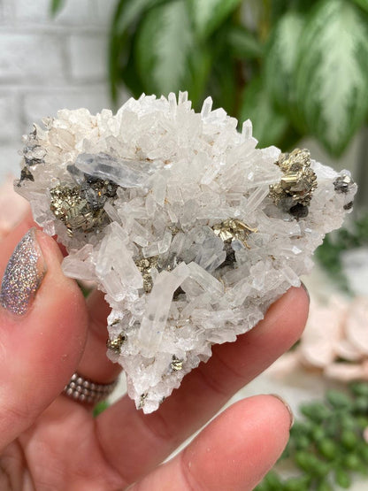 Peru Pyrite on Quartz