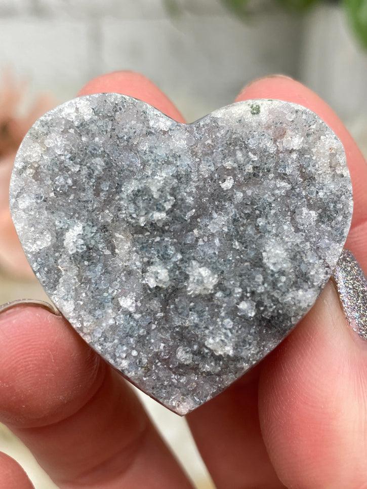 Gray Agate Hearts