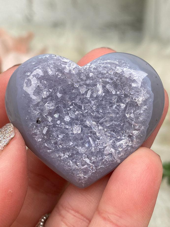Gray Agate Hearts