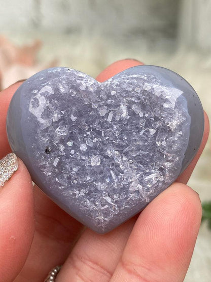 Gray Agate Hearts