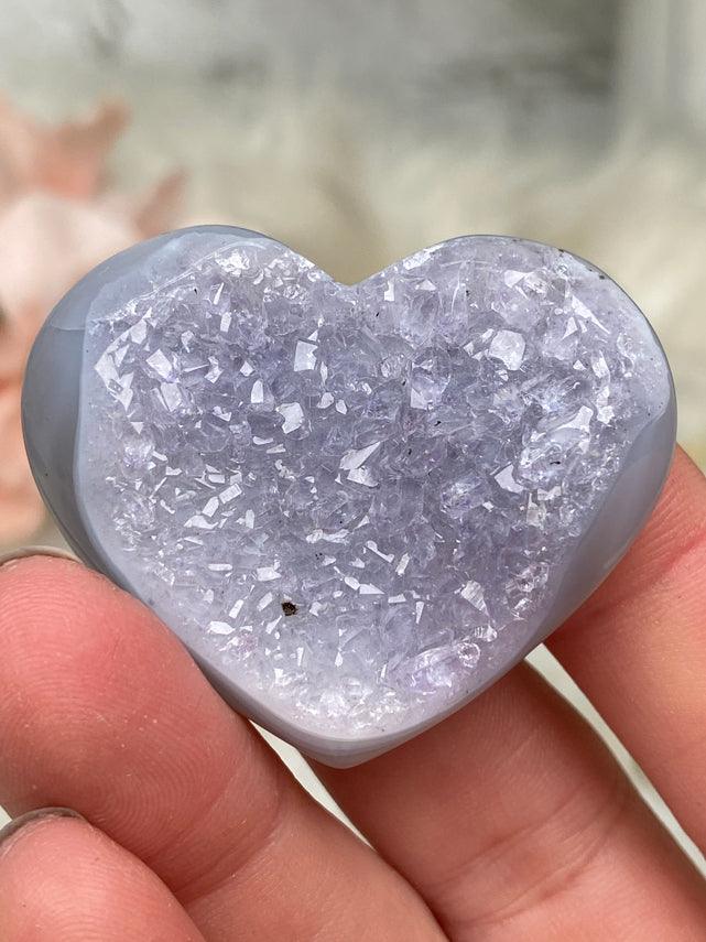 Gray Agate Hearts