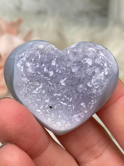 Gray Agate Hearts