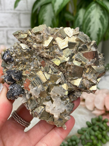 Peru Pyrite & Quartz Clusters