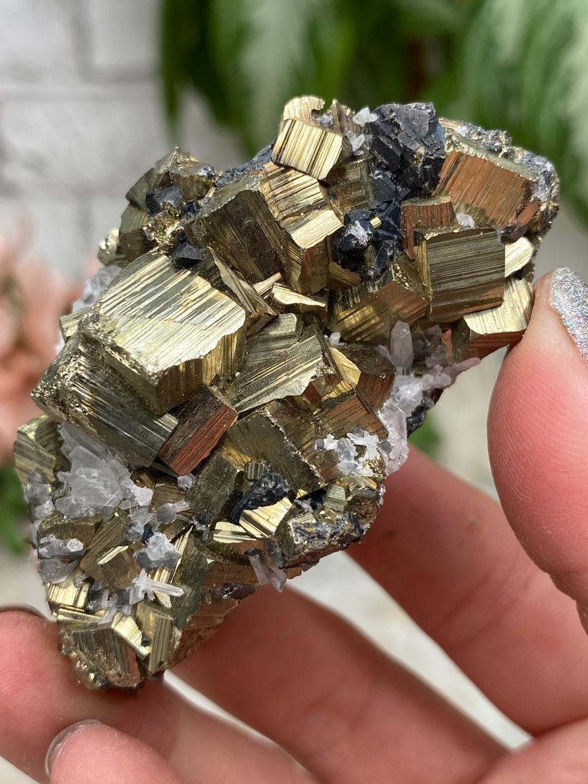 Peru Pyrite & Quartz Clusters