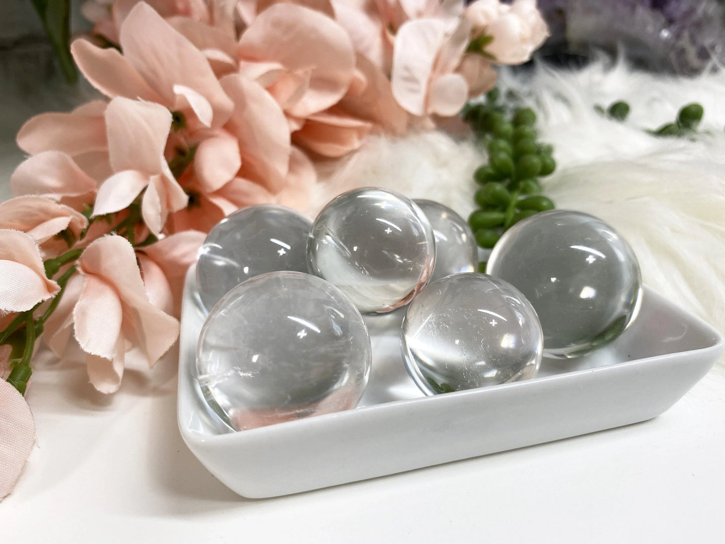 Small Quartz Crystal Spheres