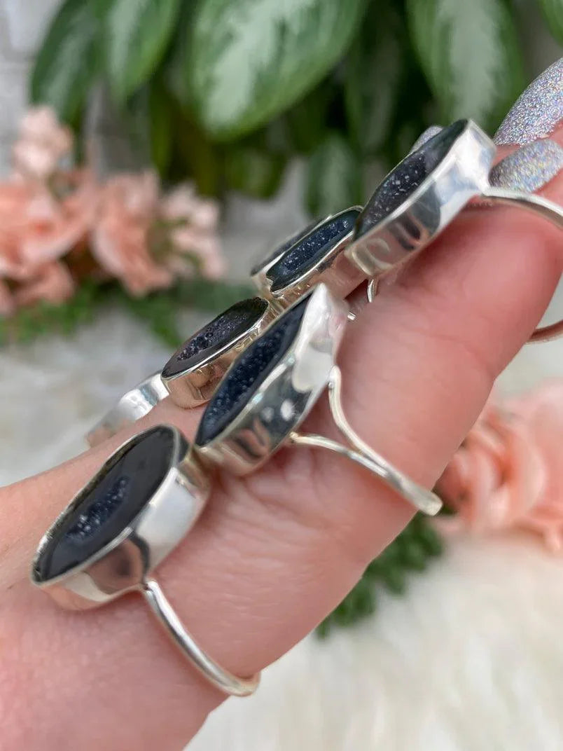 Silver Agate Rings