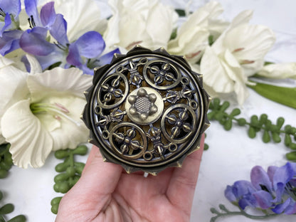 These little decorative metal bowls are perfect for burning your favorite incense cones or herbs.