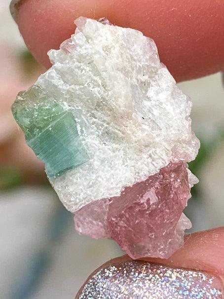 Mixed Tourmaline in Quartz