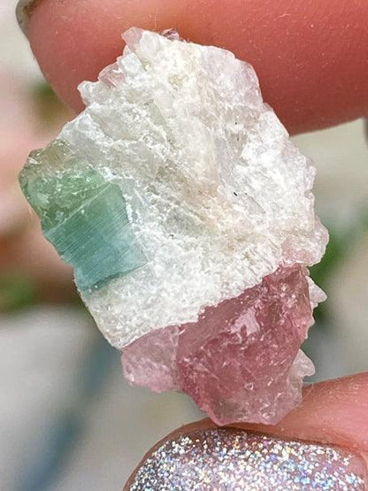 Mixed Tourmaline in Quartz