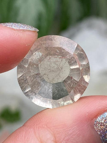 Rutile Quartz Faceted Gems