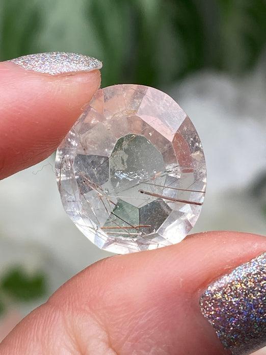Rutile Quartz Faceted Gems