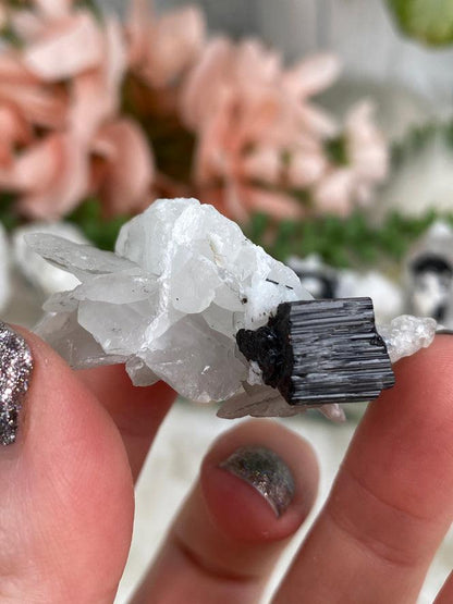 Black Tourmaline White Albite
