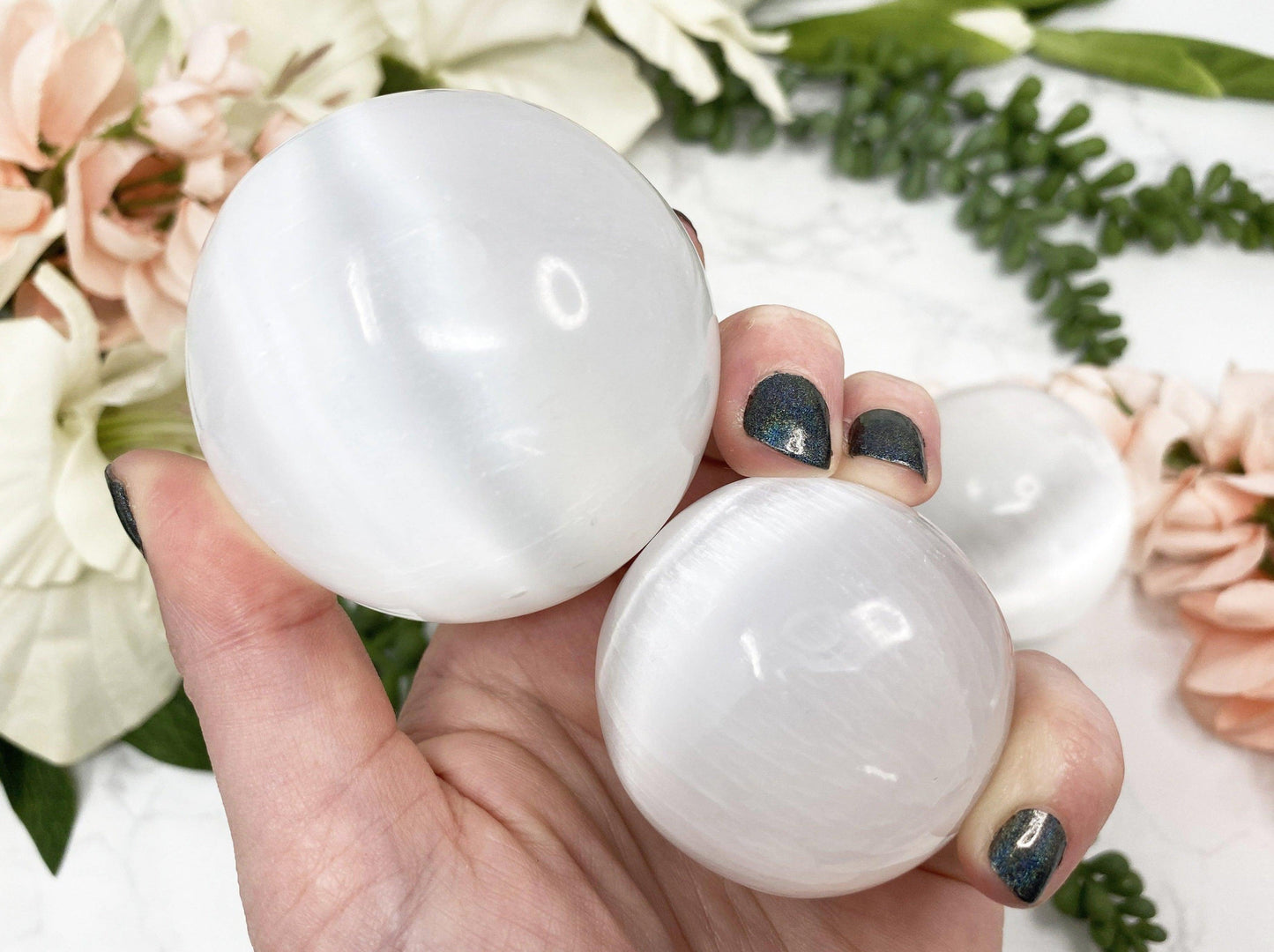 satin spar sepenite spheres