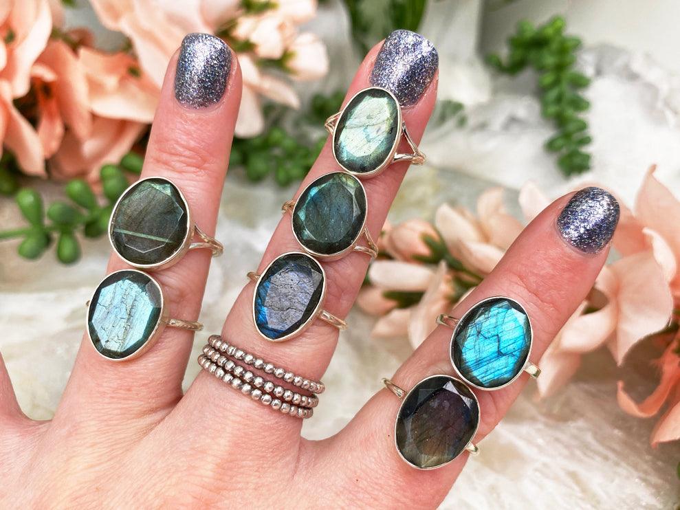 Labradorite-Rings