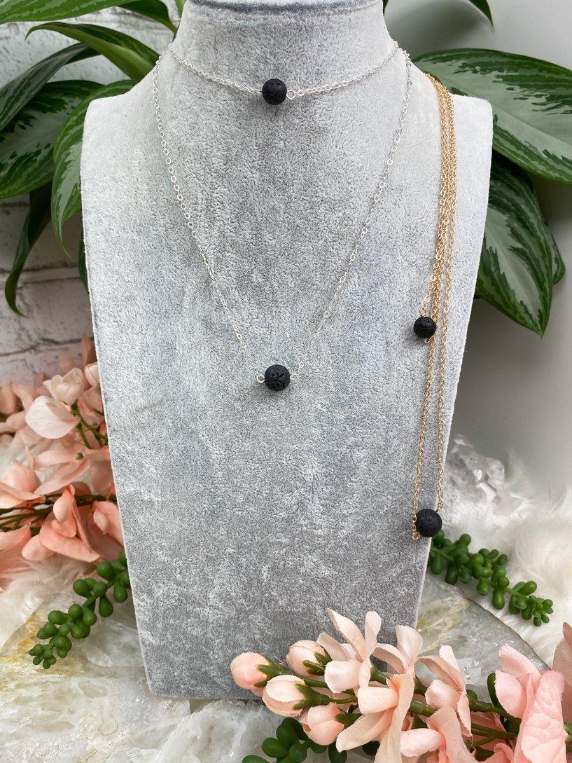 Lavastone-Choker-Necklace-Double-Chain