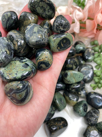 Tumbles-Madagascar-Kambaba-Jasper-Green-Black