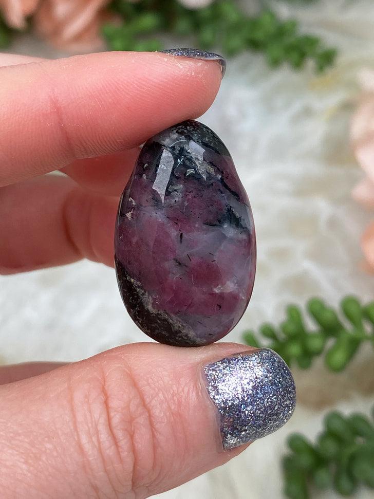Maroon-Black-Eudialyte-Pendant