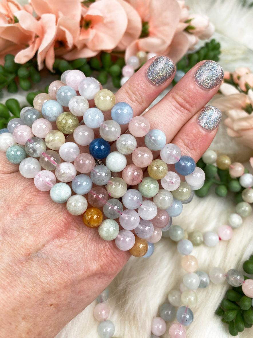 Morganite-Bead-Bracelet