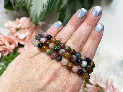 Multi colored tourmaline bracelet