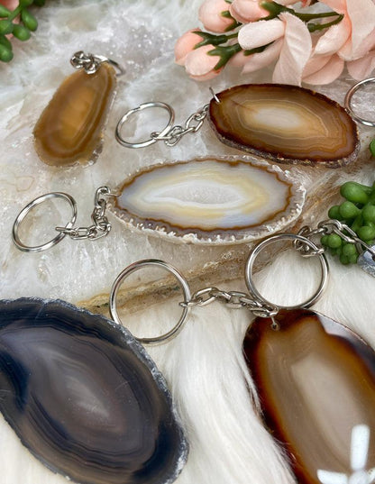 Natural-Agate-Slice-Keychain