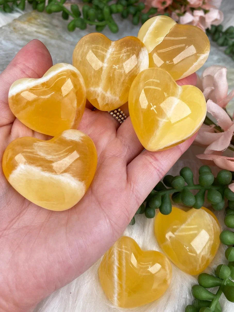 Orange-Calcite-Puffy-Hearts