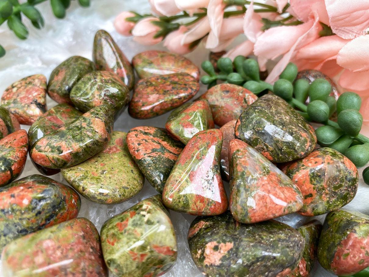 Tumbled-Orange-Green-Unakite-Jasper