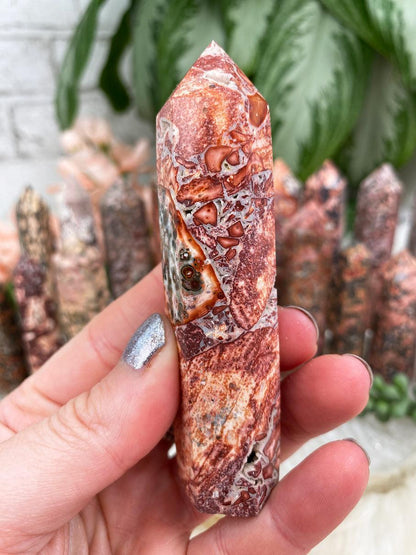 Orange-Red-Leopard-Jasper-Point