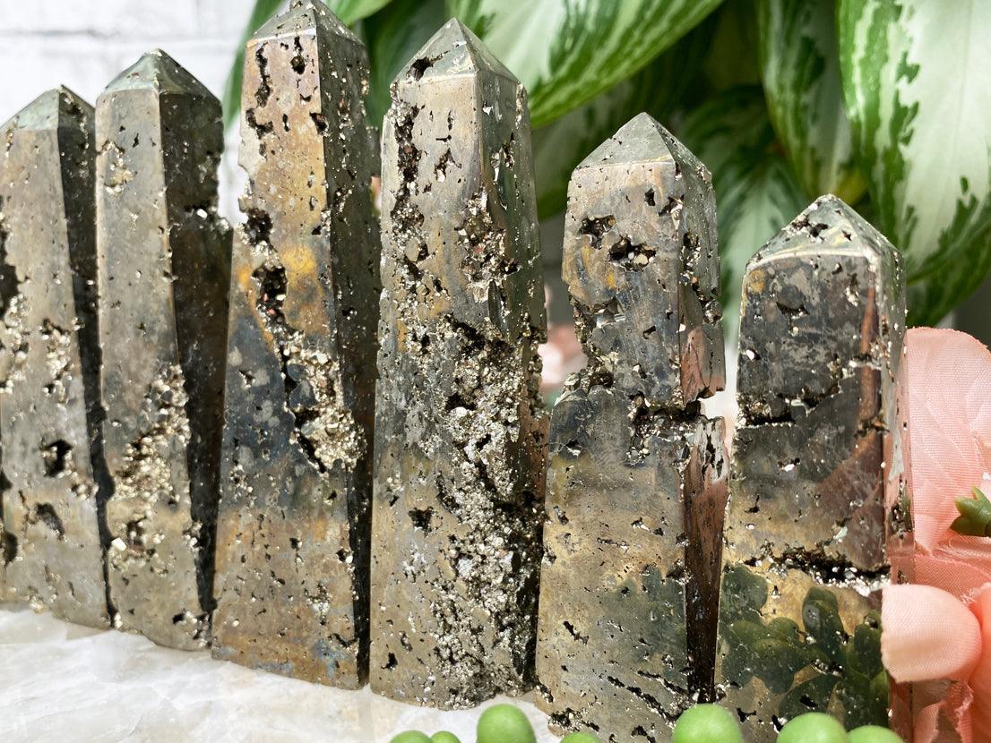 Peruvian-Gold-Pyrite-Obelisk-Points