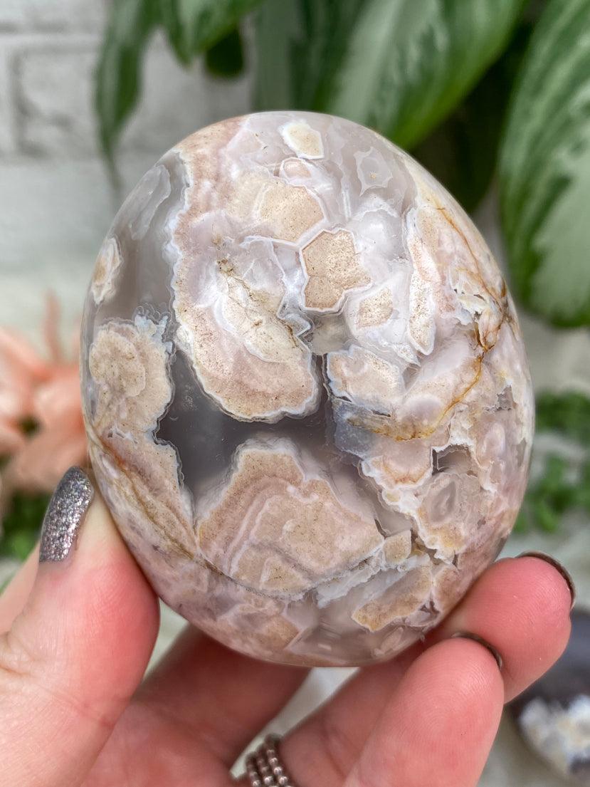     Pink-Blue-Flower-Agate-Stone