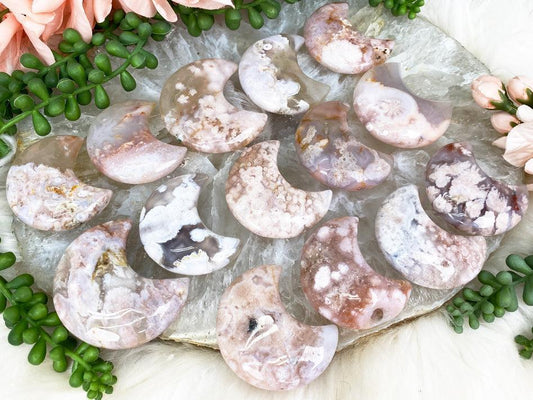 Flower Agate Moons