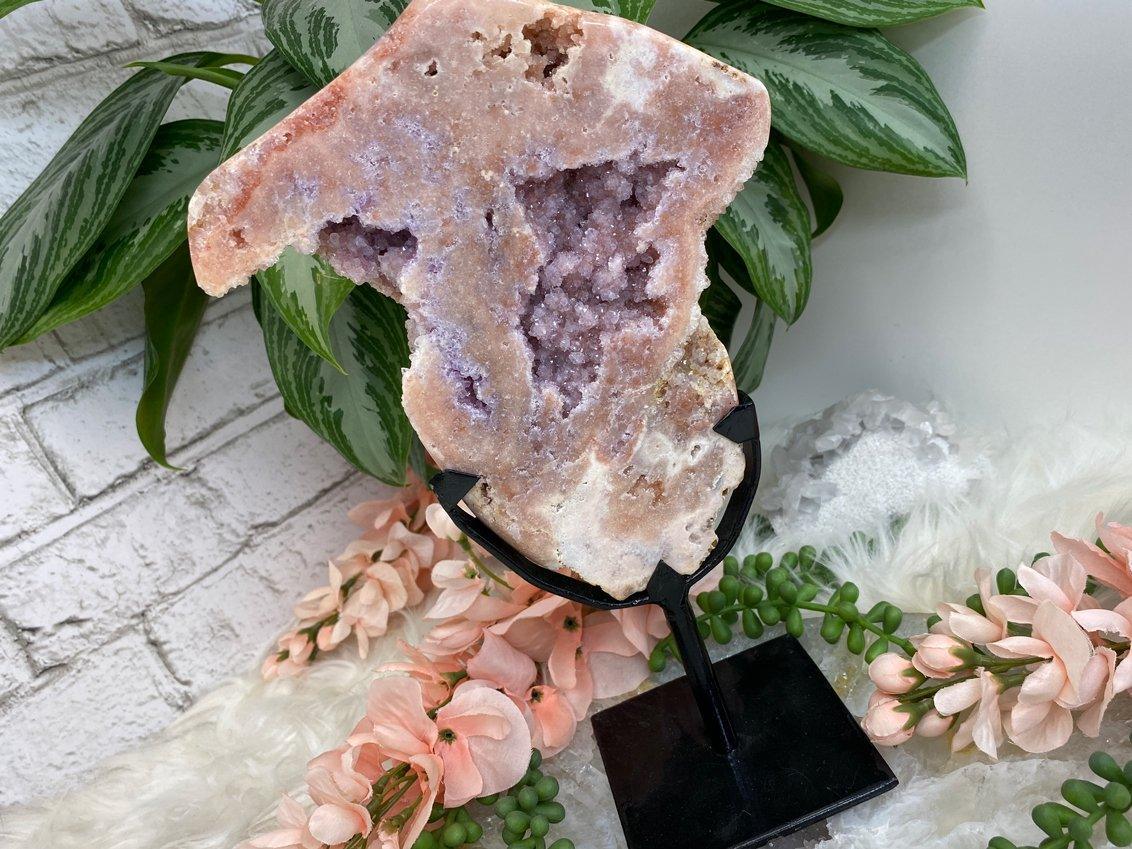 Pink-Purple-Amethyst-Geode-Crystal-on-Metal-Stand