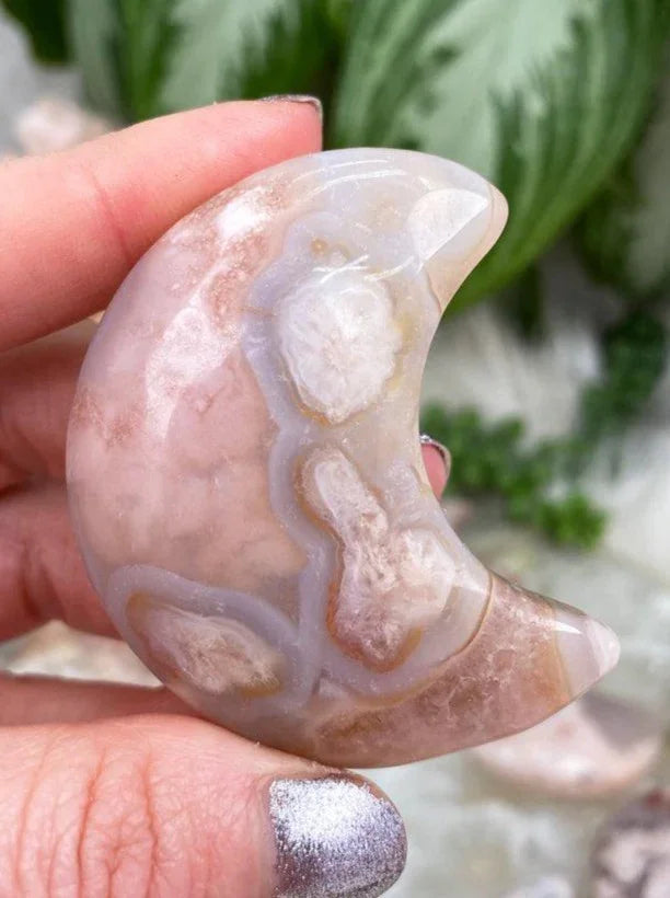 Pink-Purple-Banded-Flower-Agate-Moon