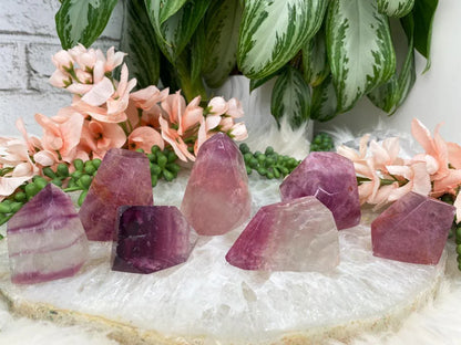 Pink-Purple-Clear-Fluorite