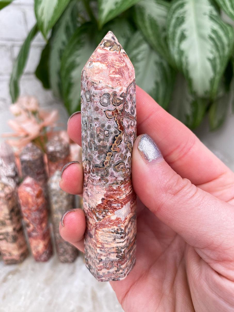 Pink-Red-Leopard-Jasper-Point