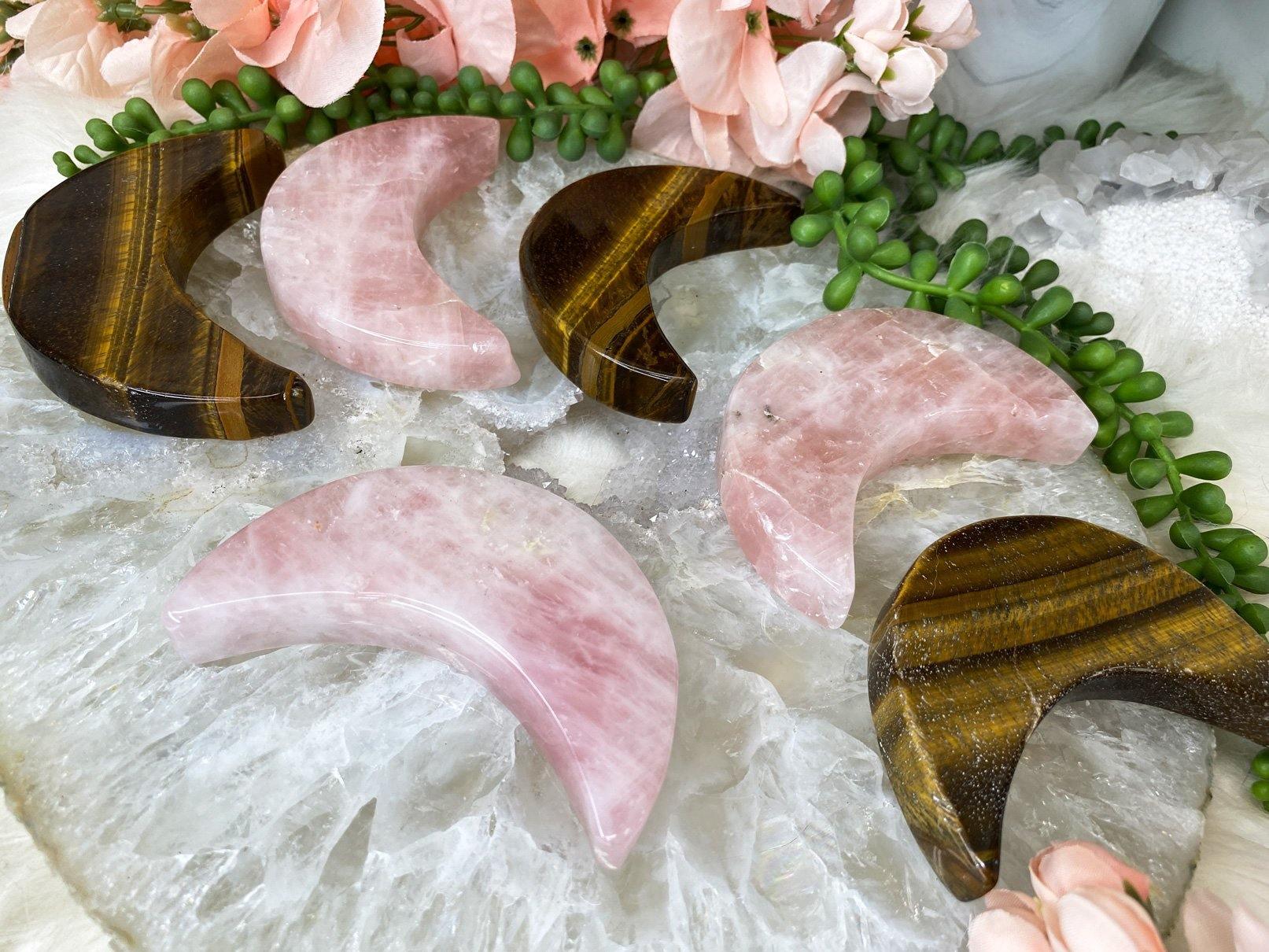 Tiger-Eye-and-Rose-Quartz-Crystal-Moon-Carvings