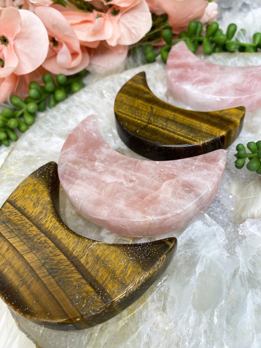 Tiger-Eye-and-Rose-Quartz-Crystal-Moon-Carvings