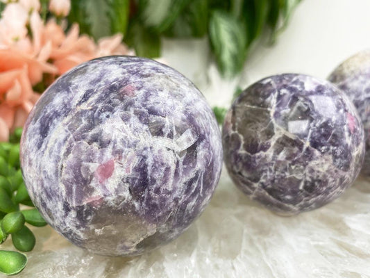Pink-Tourmaline-Spots-Lepidolite-Spheres