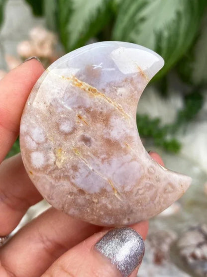 Flower Agate Moons