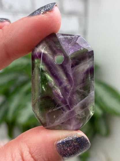 Purple-Green-Fluorite-Pendant