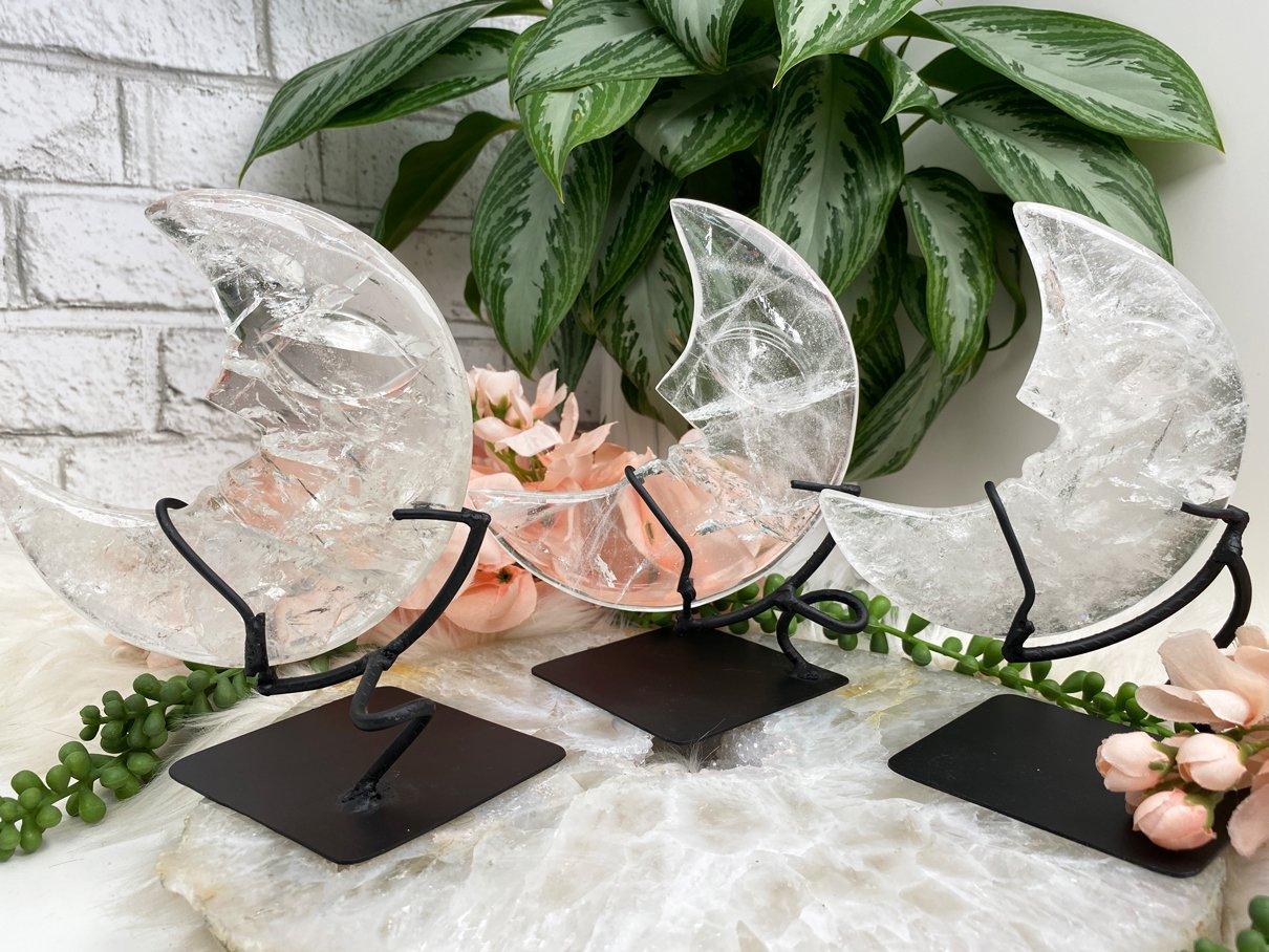 Quartz-Moon-Carving-on-Black-Metal-Stand