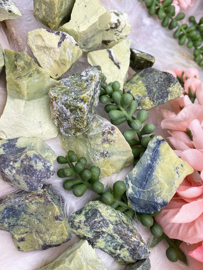 Raw-Green-Serpentine-Crystals