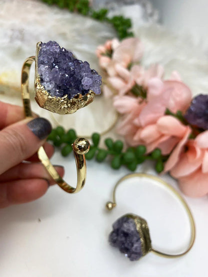 Raw-Purple-Amethyst-Cluster-Gold-Cuff-Bracelet