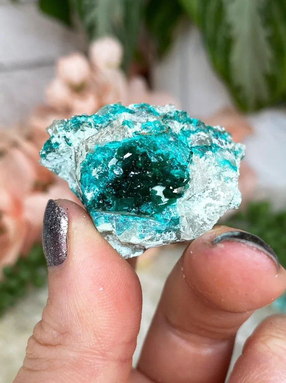 Raw-Teal-Dioptase-Crystal-Cluster-Specimens