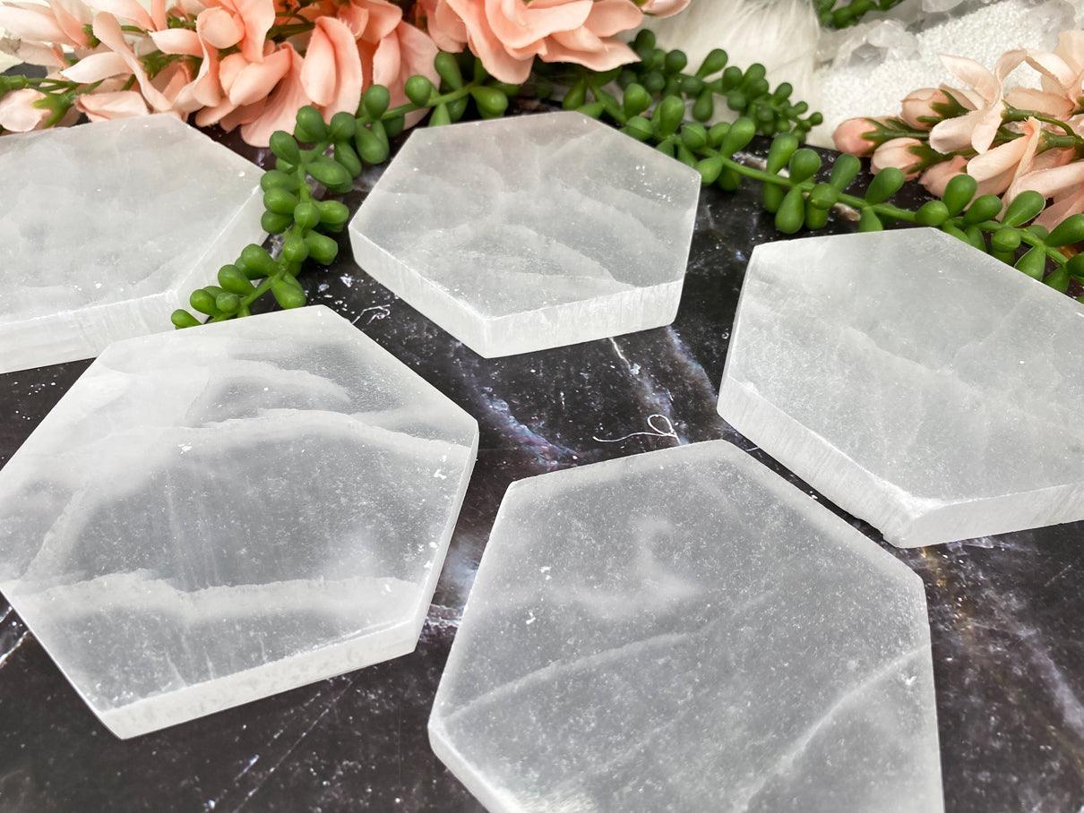 Satin-Spar-Selenite-Hexagon-Plate-for-Sale