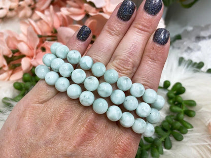 Seafoam-Green-Blue-Afghanistan-Jade-Stretch-Beaded-Bracelet