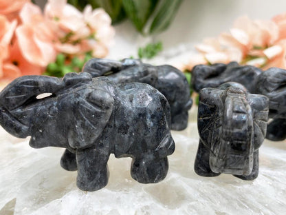 Silver-Flash-Larvikite-Elephant-Crystal-Carving