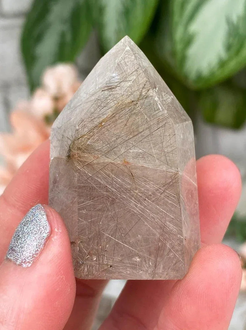 Silver-Rutile-Quartz-Point