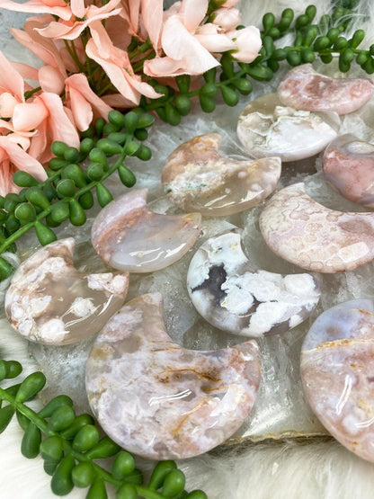 Flower Agate Moons