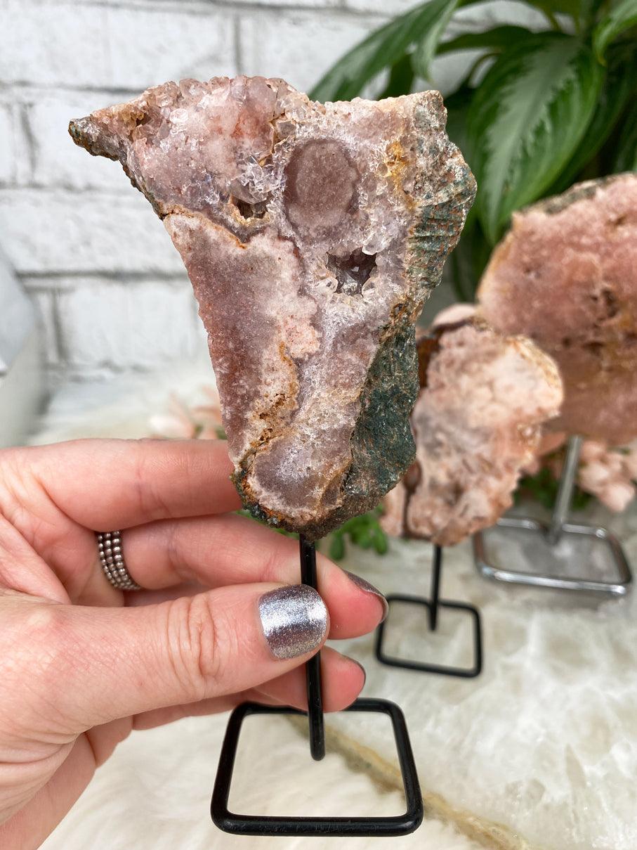 Small-Pink-Amethyst-Geode-Display